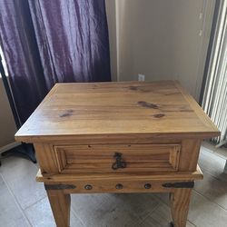 Wood End Table