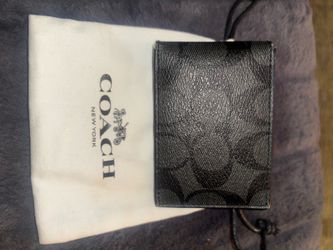 Coach Signature Canvas Card Wallet