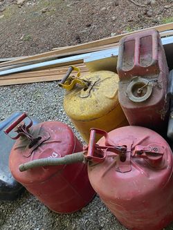 Old metal fuel cans