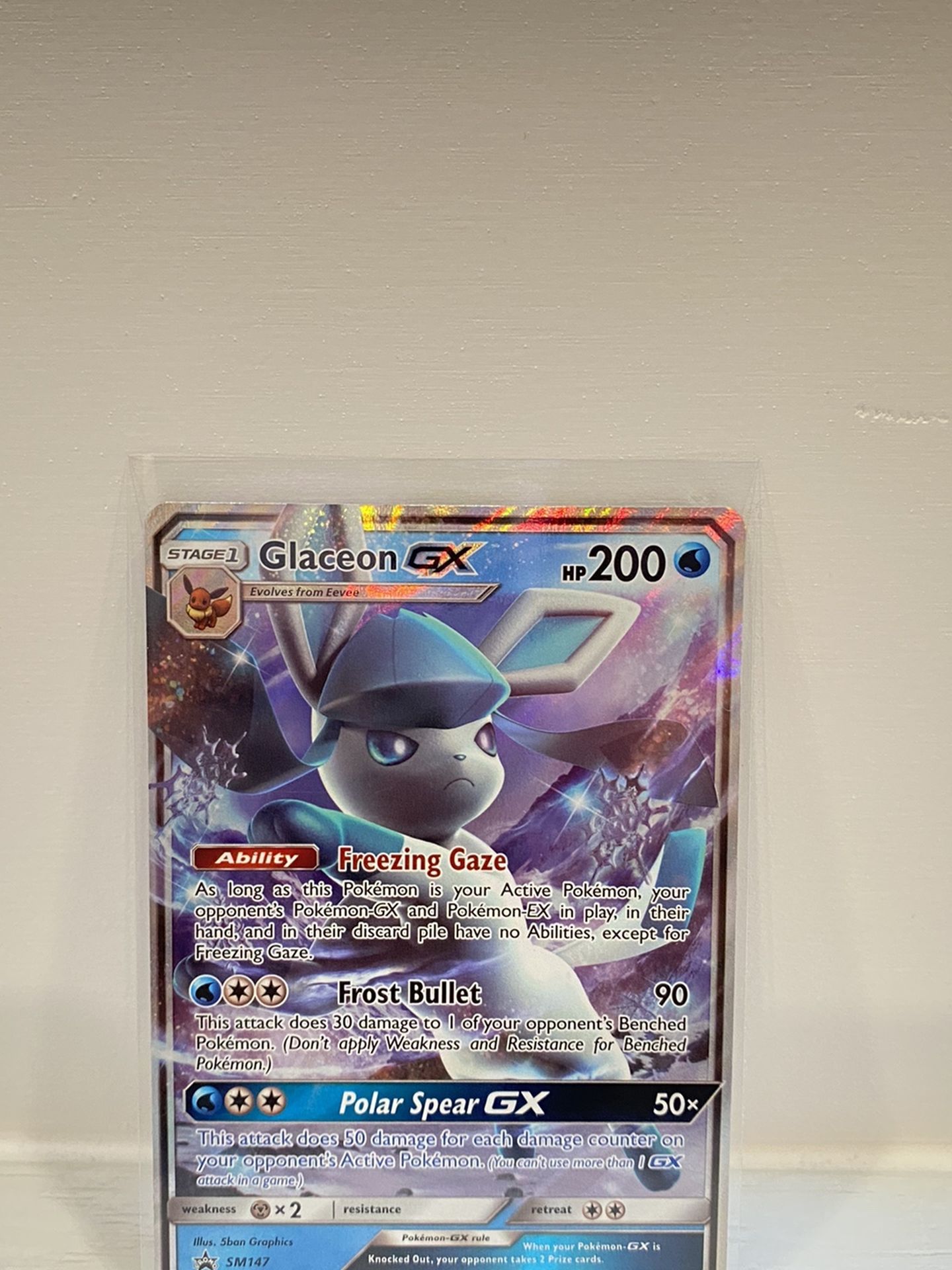 Glaceon GX SM147 Full Art Pokémon Card