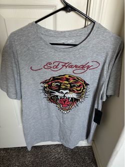 Men’s ed hardy Rhinstone lion