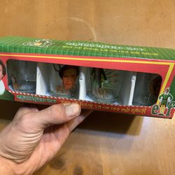 Elf The Movie Collector’s Series 1.5 Ounce Shot Glass 4-Pack NIB