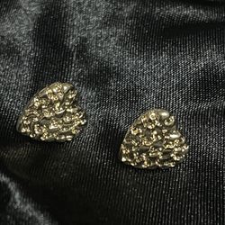 Gold Nugget Style Earrings 
