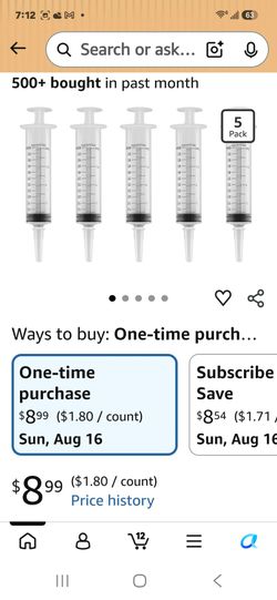 60 cc syringes new.  For irrigation