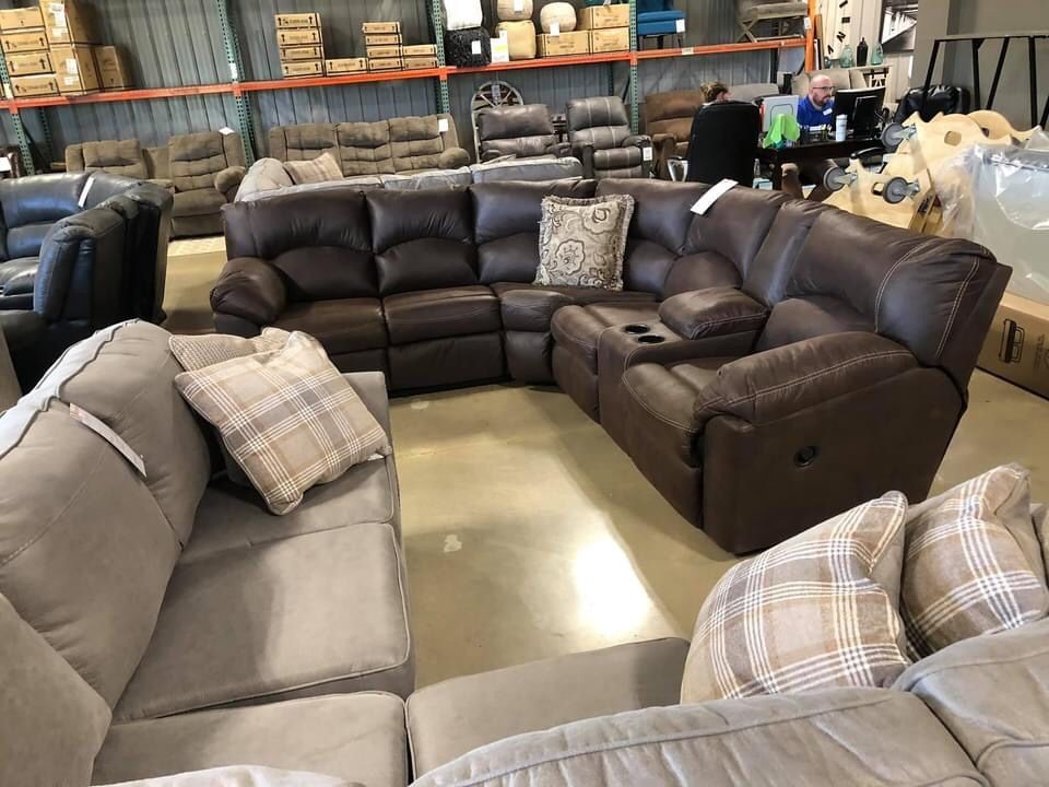 Reclining Sectional Available For Immediate Delivery