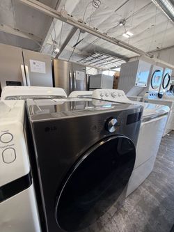 LG Front Load Washer Black Steel