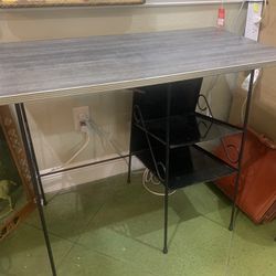 36x18x30 MID-Century modern desk.  85.00 Johanna. Antiques and More. 316 Main Street Buda. Antiques vintage furniture collectibles sterling silver jew