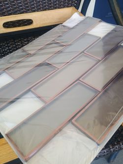 8 pieces of 15X12 glass mosaic tile