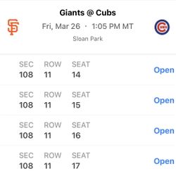 3/26/2021 - Cubs vs Giants Friday Game!!