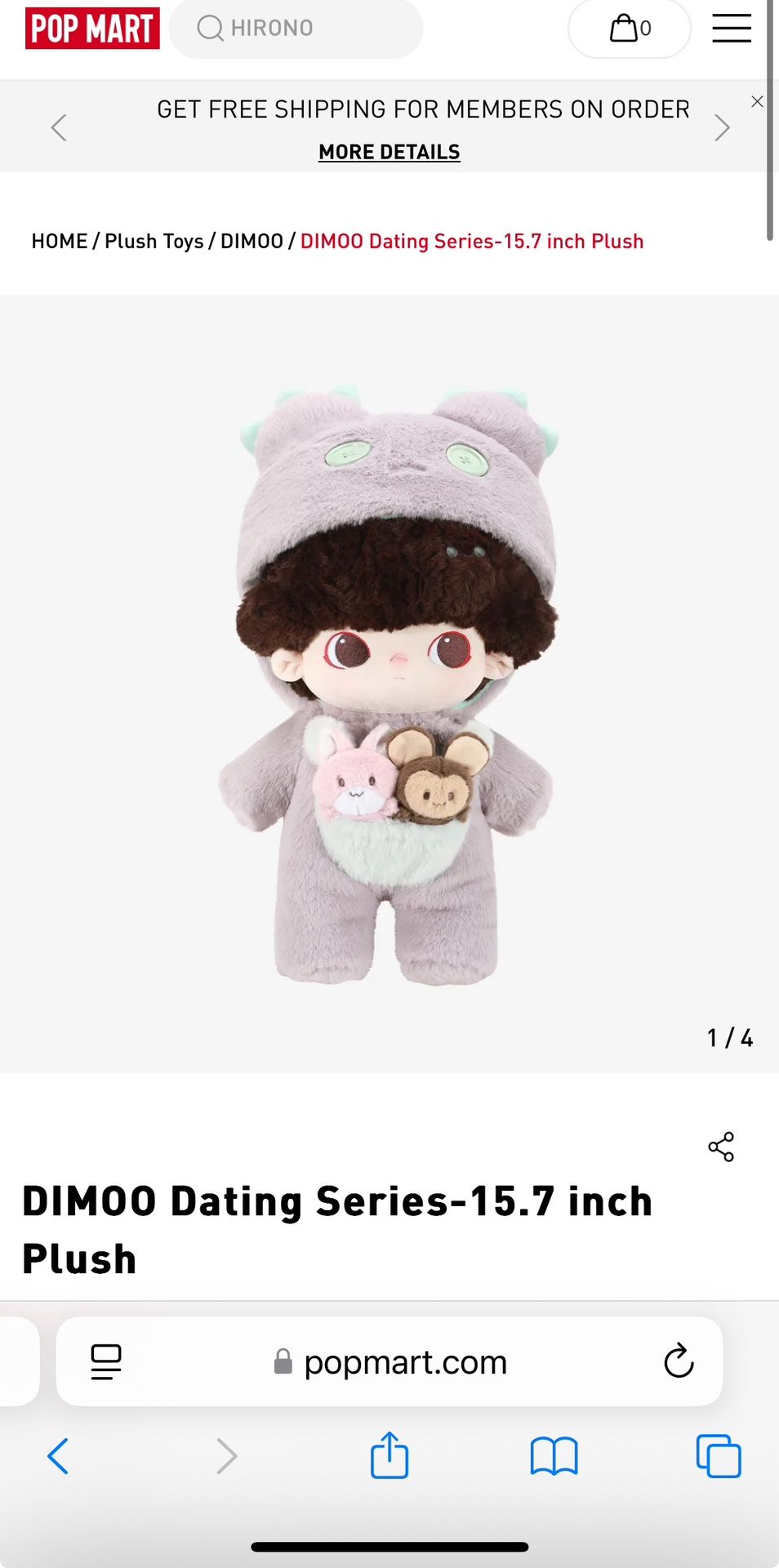 DIMOO Dating Series Plush
