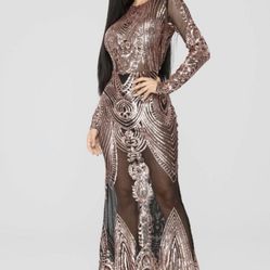 Rose Gold Maxi Dress