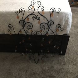 Wrought Iron, Beaded Different Shaped Wall Hanging X