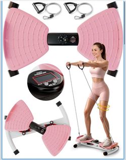 Waist Trainer Machine with Smart Digital Counter and Resistance Bands 300lbs Capacity