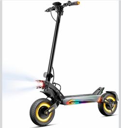 1200/2400W Motor Off-Road E-Scooter 32MPH Speed 50 Miles Long Range 12" All-Terrain Tires Dual Suspension Dual Disc Brake 330 lbs Capacity Adult Scoot