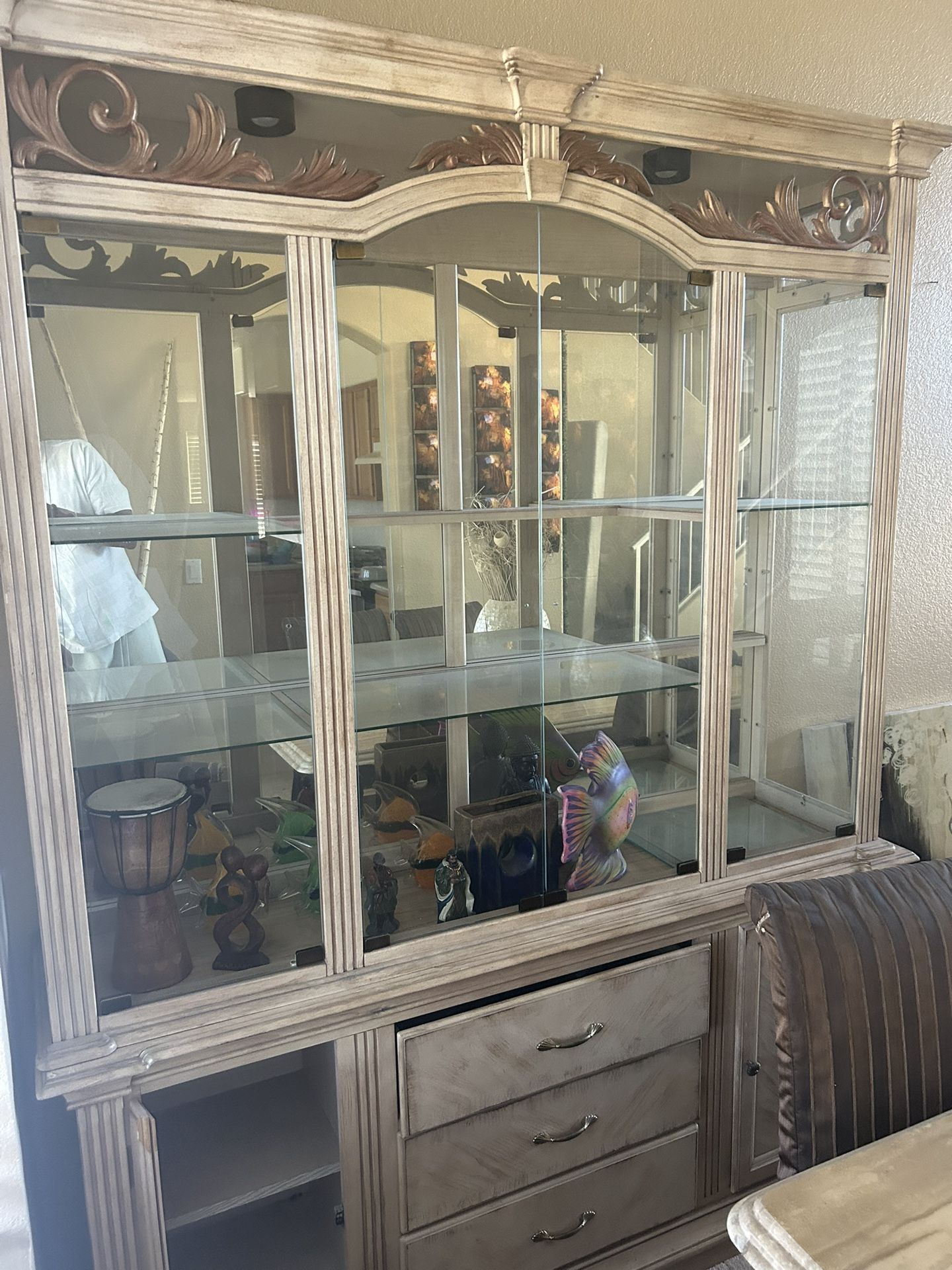 Wooden China Cabinet Or Wall Unit