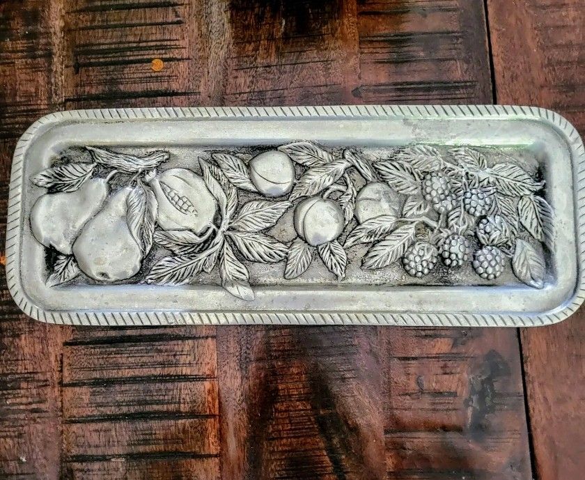Vintage Betty Barrena Pewter Tray. Large and Stunning