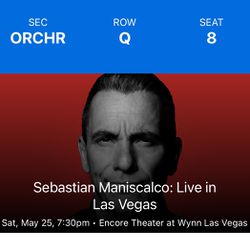 Sebastian Maniscalco Tickets at Encore Theater at Wynn Las Vegas