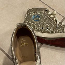 Christian Louboutin Gold Sparkle Sneaker Size 37