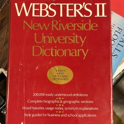 WEBSTERS 2 NEW RIVERSIDE UNIVERSITY DICTIONARY 