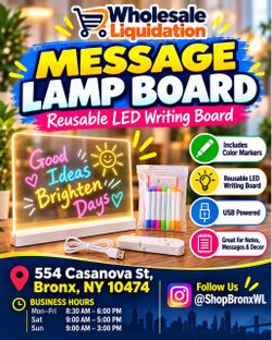 LED Message Lamp Writing Board with Markers