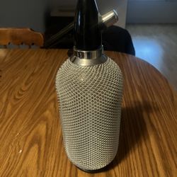 Wire Mesh Mid Century Modern Spritzer Syphone Bottle