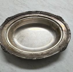 Vintage Silver-Plate Oval Serving Bowl