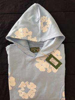 Denim Tears Cotton Wreath Hoodie Baby Blue Size M