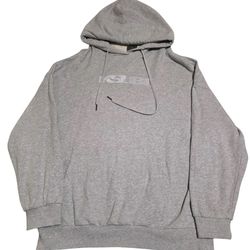 Ksubi Hoodie Men's XS Fits M Men's Grey Pullover Sweatshirt Logo Reflective