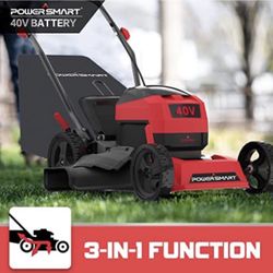 PowerSmart Lawn Mower Battery Powered with Bag, 17 Inch 3-in-1 with 40V 4.0Ah Lithium-ion Battery and Charger