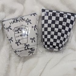 Trendy Reusable Coffee Cup Sleeves – Bows & Checkered