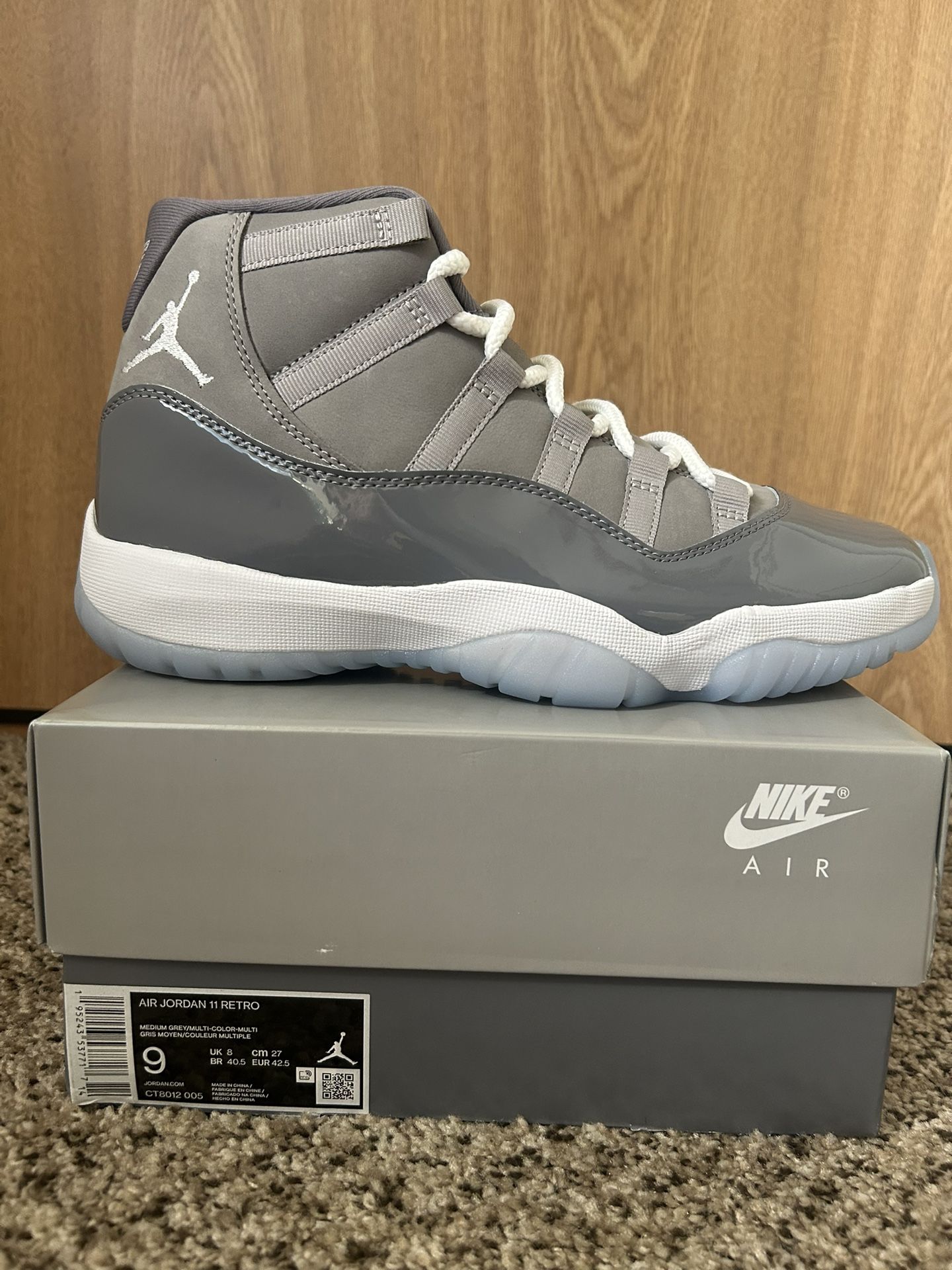 Jordan 11 Retro Cool Grey Size 9