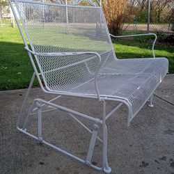 Excellent Condition Wrought Iron Double Rocking Chair 