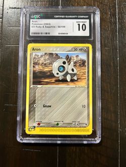Aron CGC 10 Gem Mint 50/109 EX Ruby & Sapphire ENG 2003 🏴‍☠️