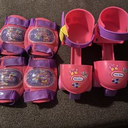 toddler girl skates/knee/elbow pads