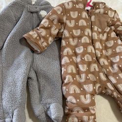 0-3 Month Fuzzy Thick Outfits 