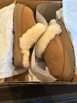 UGG Chestnut Suede Slippers