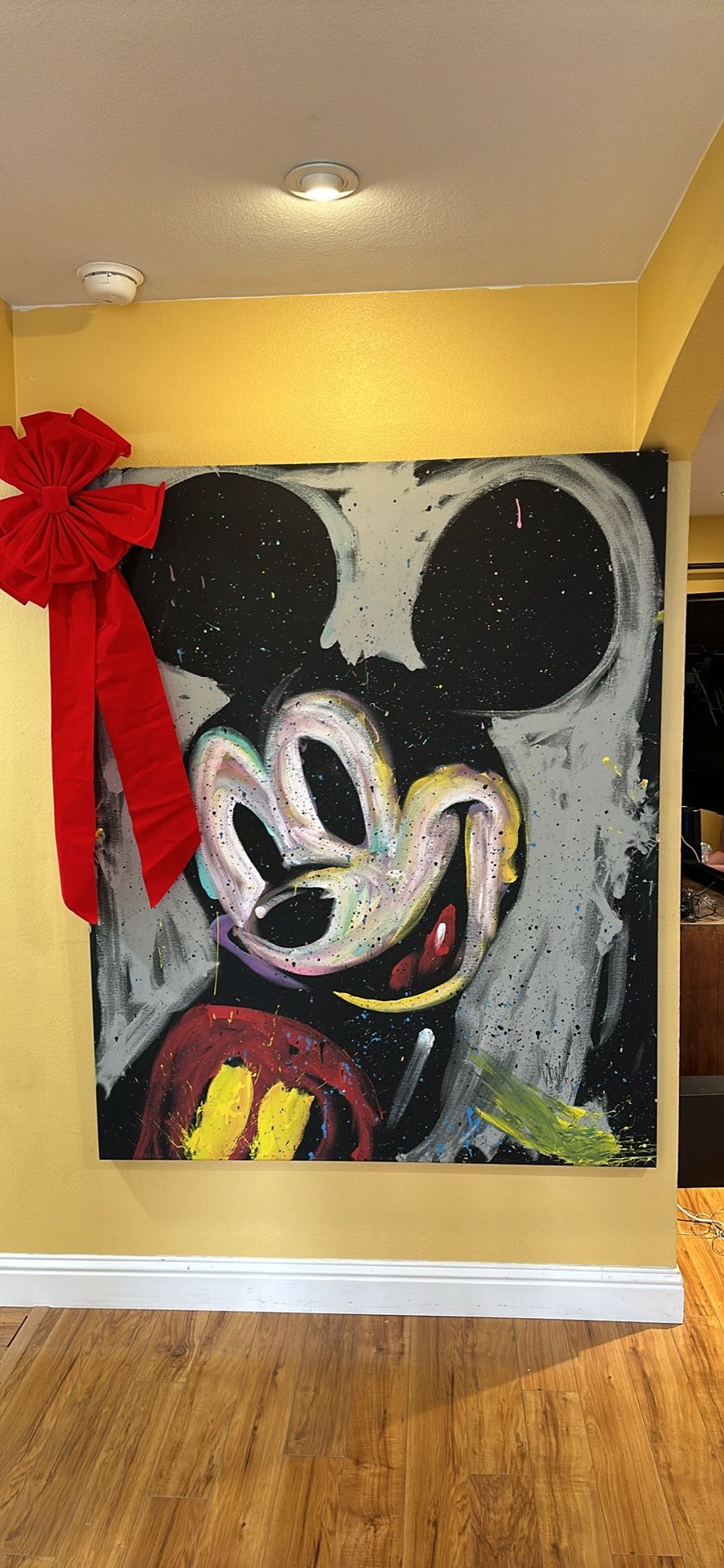 Lg ORIGINAL Disney Mickey Mouse Oil Painting For Disney Studio By David Garibaldi 65” X 53”