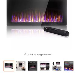 VITESSE Ultra-Thin Silence Linear Mirrored Electric Fireplace