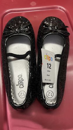 Circo Black Glitter Dress Shoes Size 12