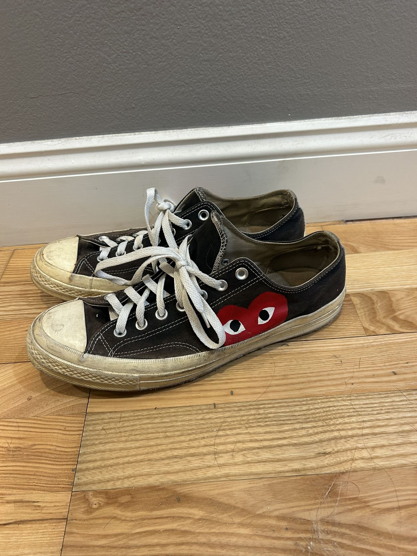 Black and red Comme des Garçons x Chuck Taylor Converse #streetwear #vintage