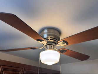 Modern Flush Mount Ceiling Fan with Light