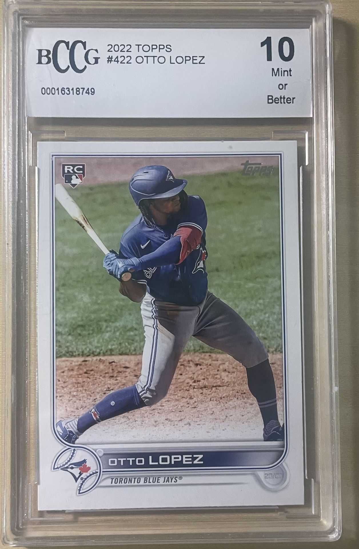 2022 Topps #422 Otto Lopez BCCG 10