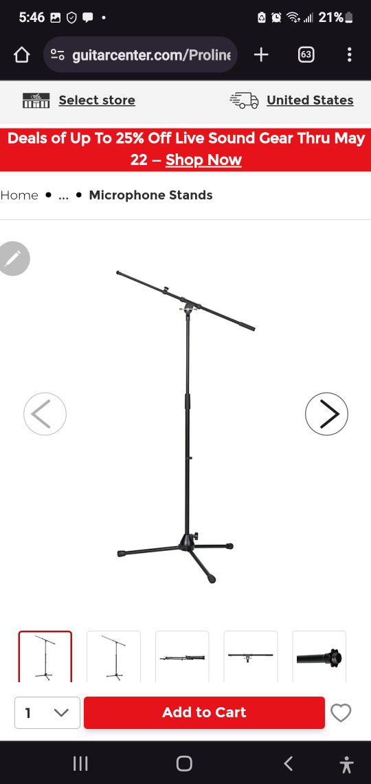 Several Proline Microphone Stands
