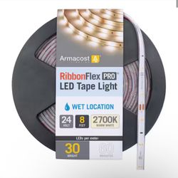 Armacost Lighting RibbonFlex Pro Warm White (2700K), 30 LEDs/M, 2.5M, 24-Volt Outdoor Tape Light