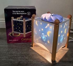 Vintage Westinghouse Spinning Celestial Stars Carousel Lamp