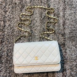 Chanel White Wallet/Bag 