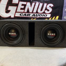 Brand New 12” Kong Audio Subwoofers + New Ported Enclosure/ Box 