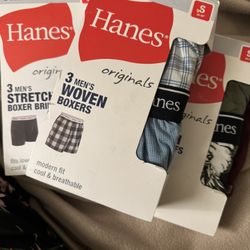 Hanes Three Men’s Boxer Briefs Stretch Size Small