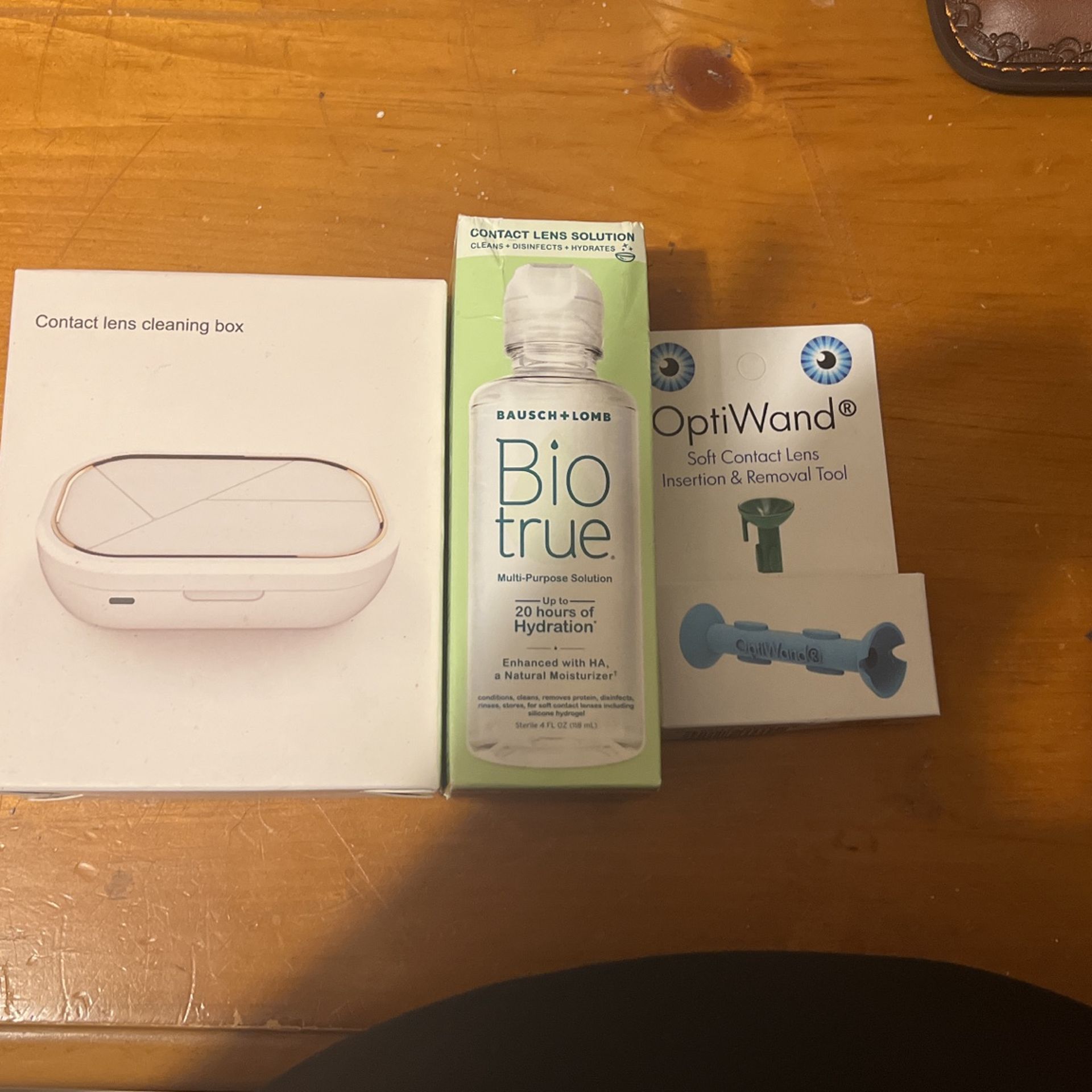 Contact Lens Cleaning Box Set Bio True Optiwand