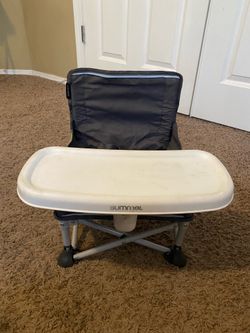 Summer Portable Baby Feeding Chair w/ Tray – Foldable Travel Booster Seat